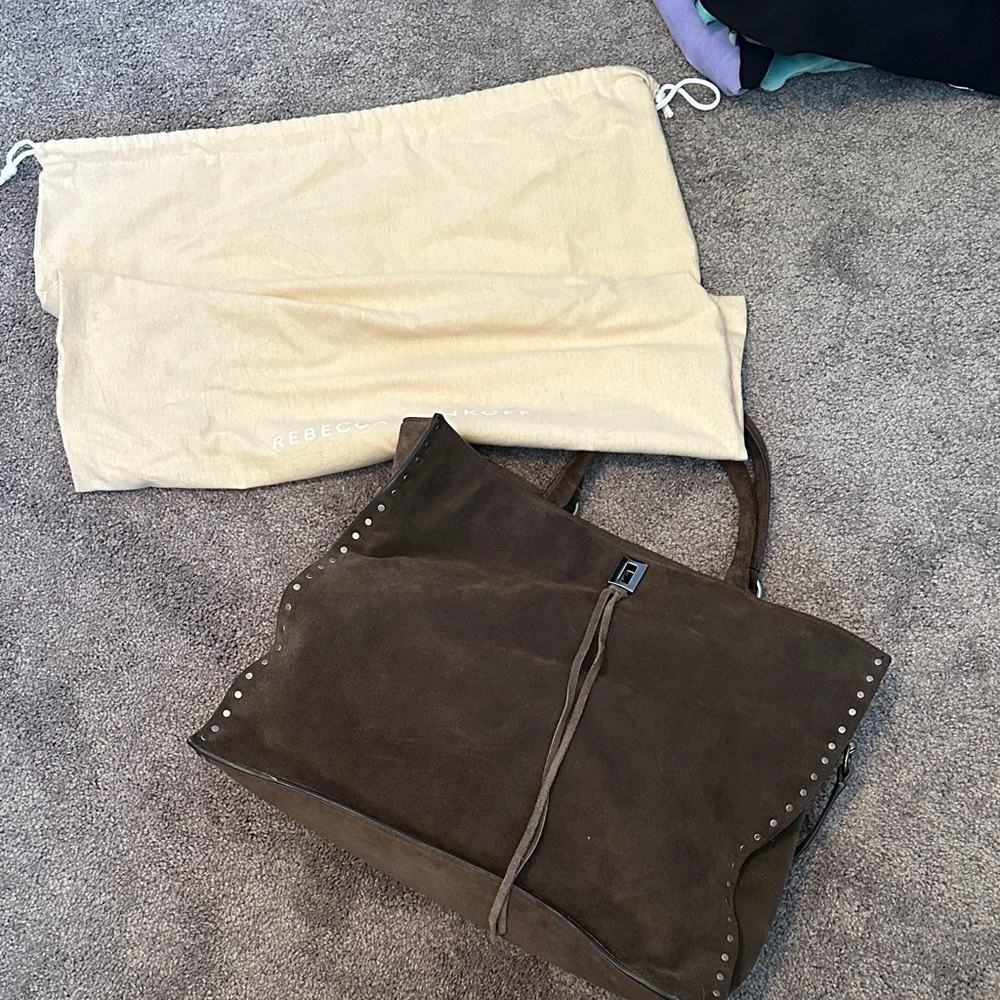 Rebecca Minkoff Dark Brown Suede Tote